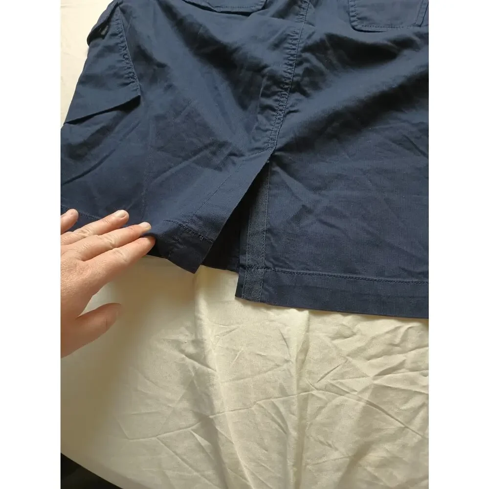 Vintage Y2K Old Navy Cargo Mini Skirt Navy Blue NWT Dead Stock Pockets Modest 12